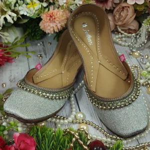 beads payal gunmetal silver