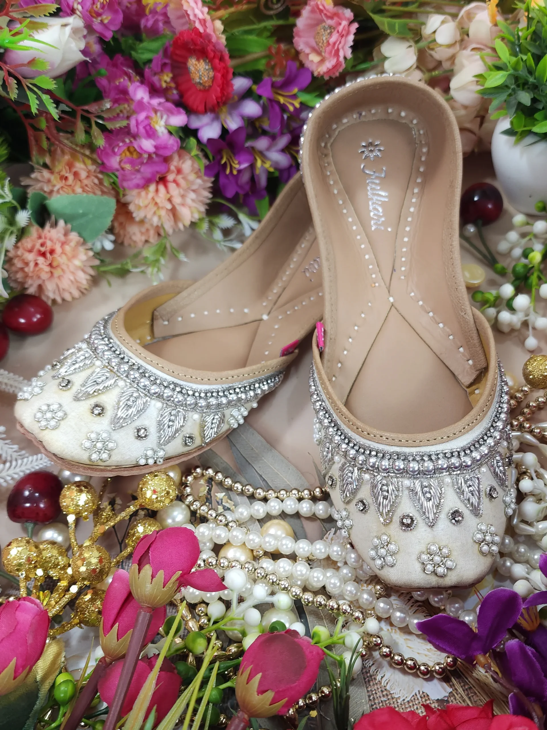 pearl beads payal white silver pearl beads payal white silver