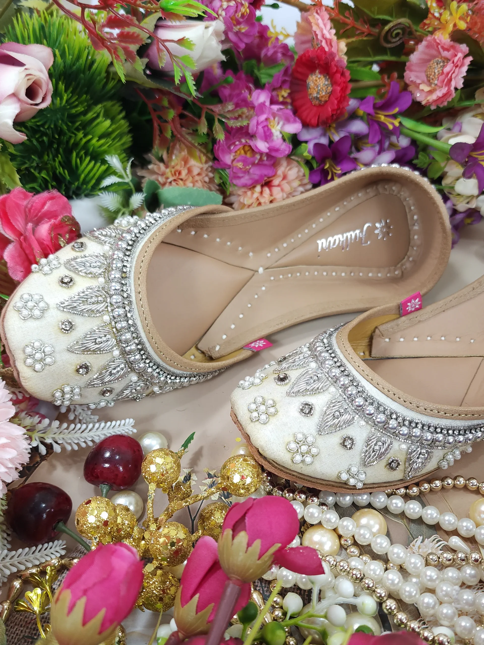 pearl beads payal white silver pearl beads payal white silver