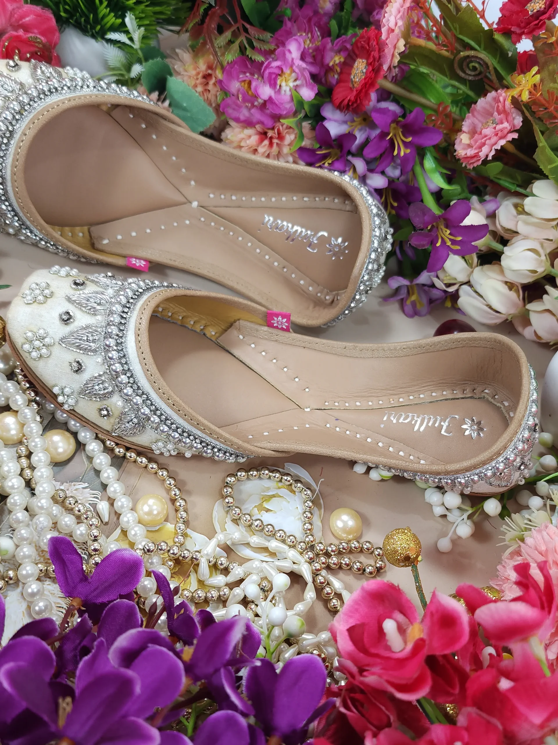 pearl beads payal white silver pearl beads payal white silver