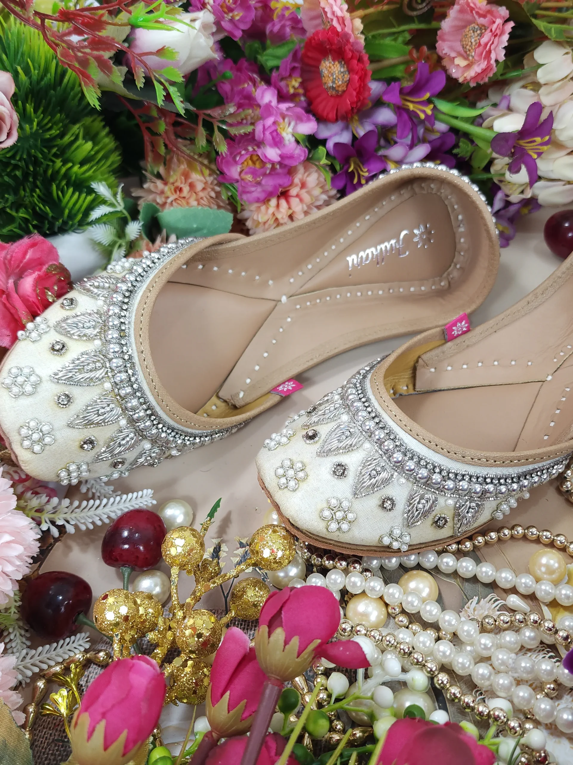 pearl beads payal white silver pearl beads payal white silver