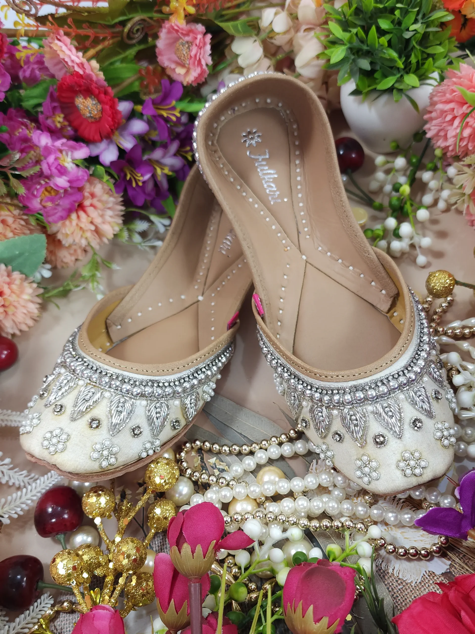 pearl beads payal white silver pearl beads payal white silver