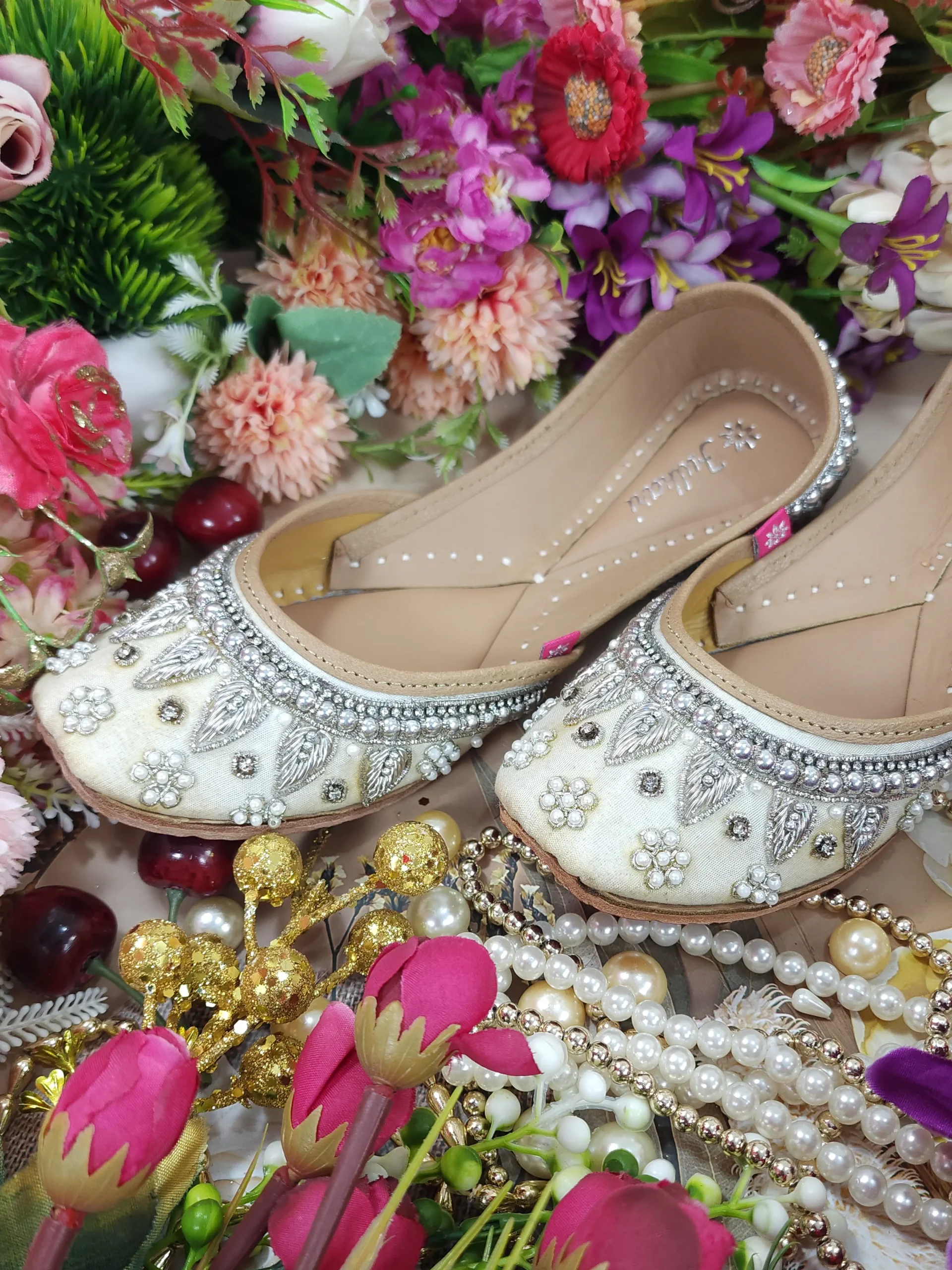 pearl beads payal white silver pearl beads payal white silver