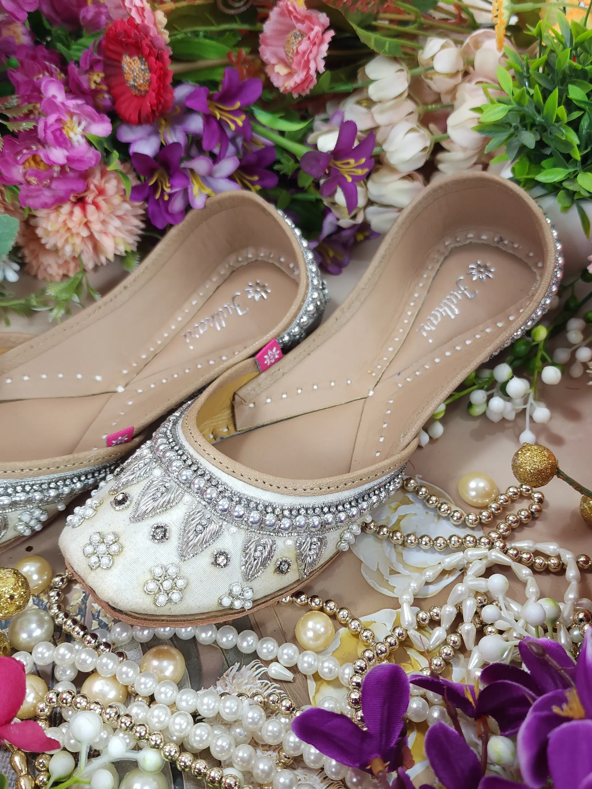 pearl beads payal white silver pearl beads payal white silver