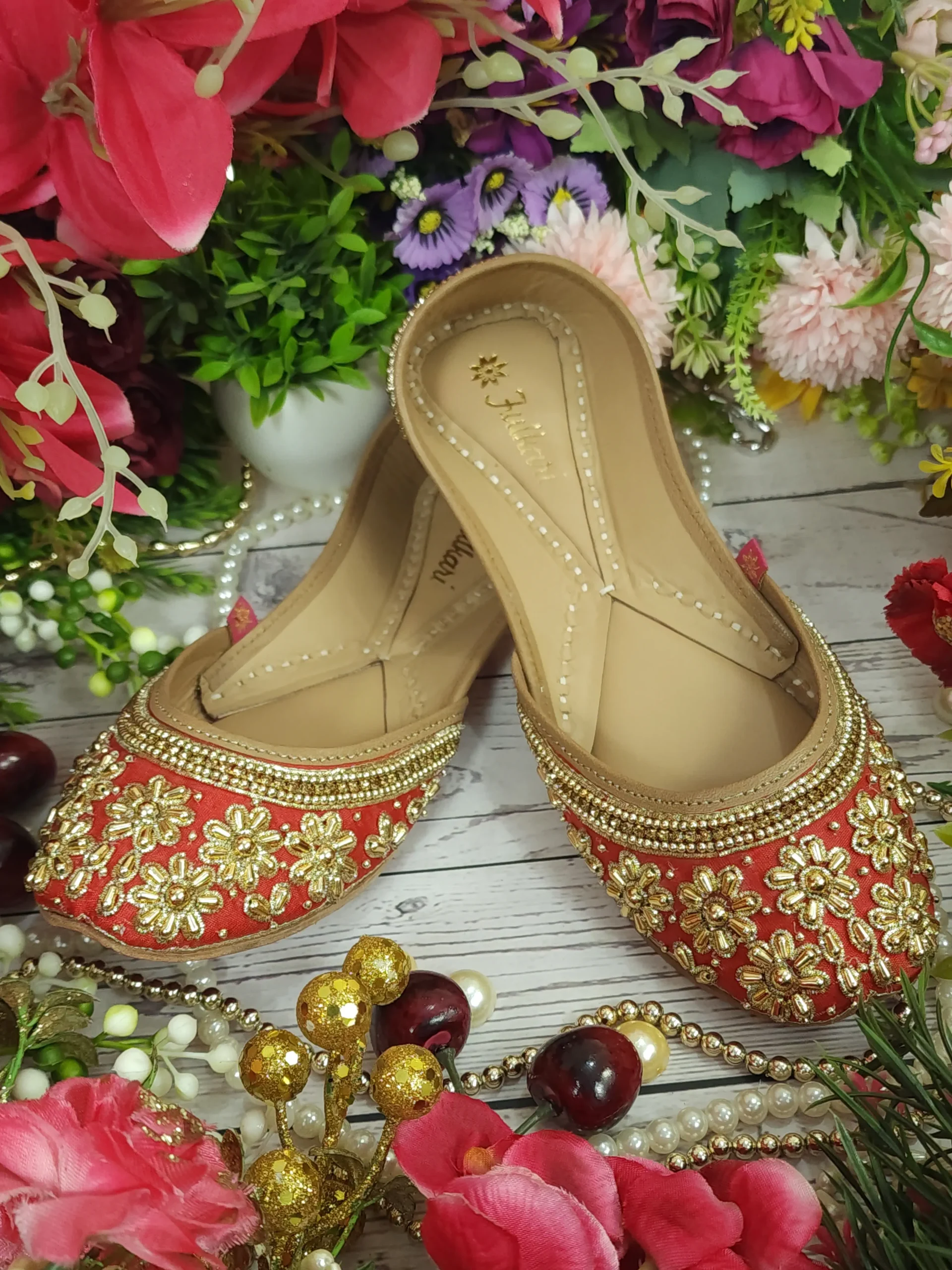 surahi beads saloni red gold surahi beads saloni red gold