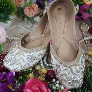 royal bridal boronia stone ethnic jutis beige gold