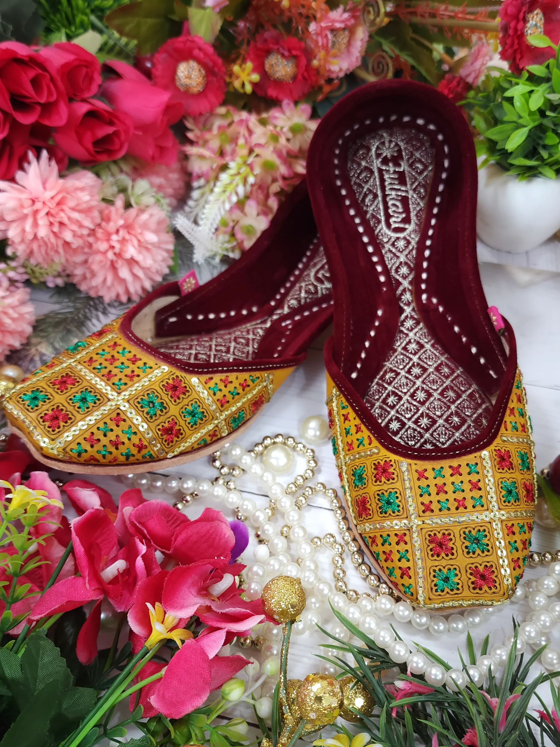 twinkle leather sequins & zarri handwork embroidered yellow multicolor semi casual yellow multicolor twinkle leather sequins & zarri handwork embroidered yellow multicolor semi casual yellow multicolor