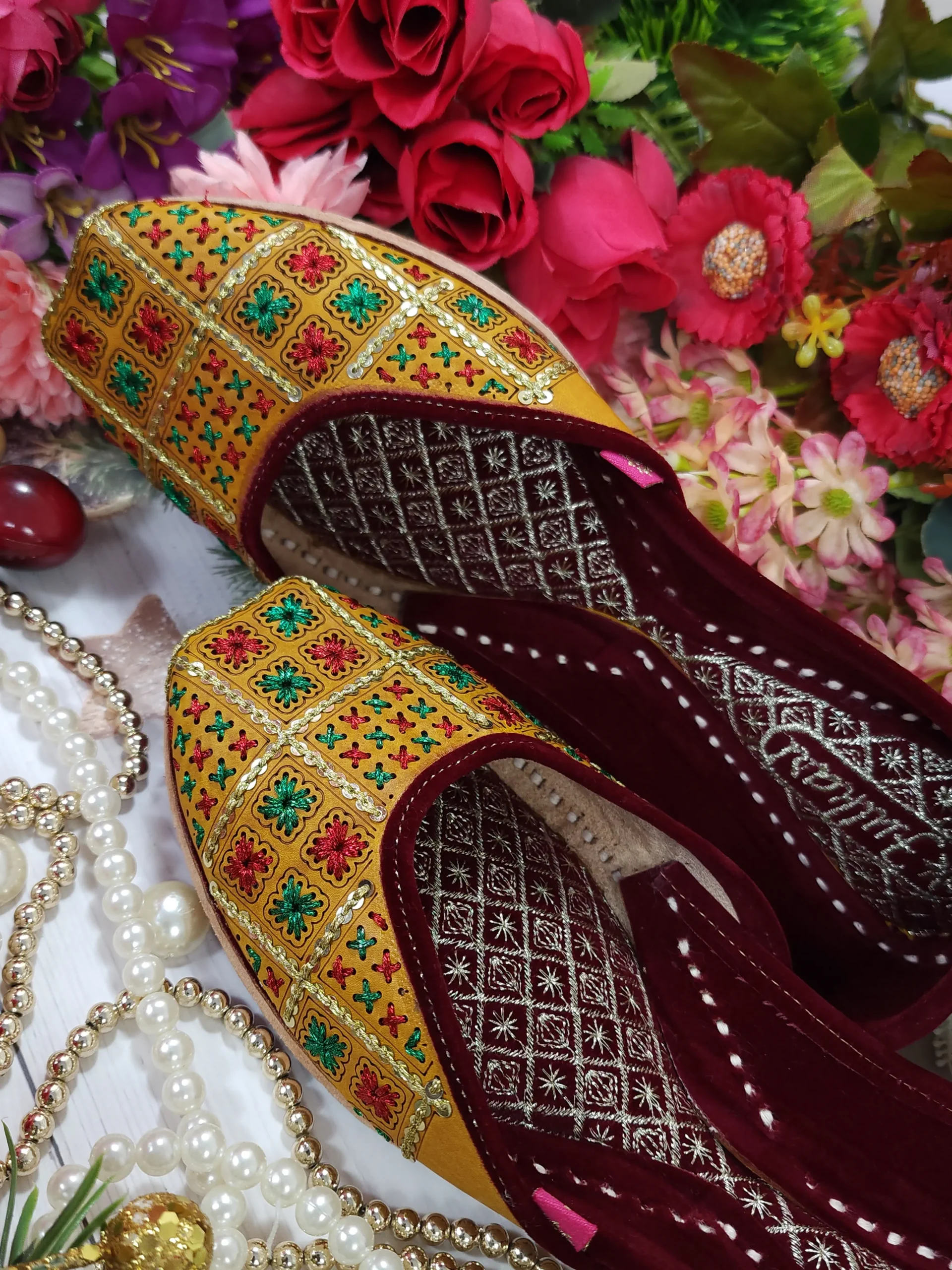 twinkle leather sequins & zarri handwork embroidered yellow multicolor semi casual yellow multicolor twinkle leather sequins & zarri handwork embroidered yellow multicolor semi casual yellow multicolor