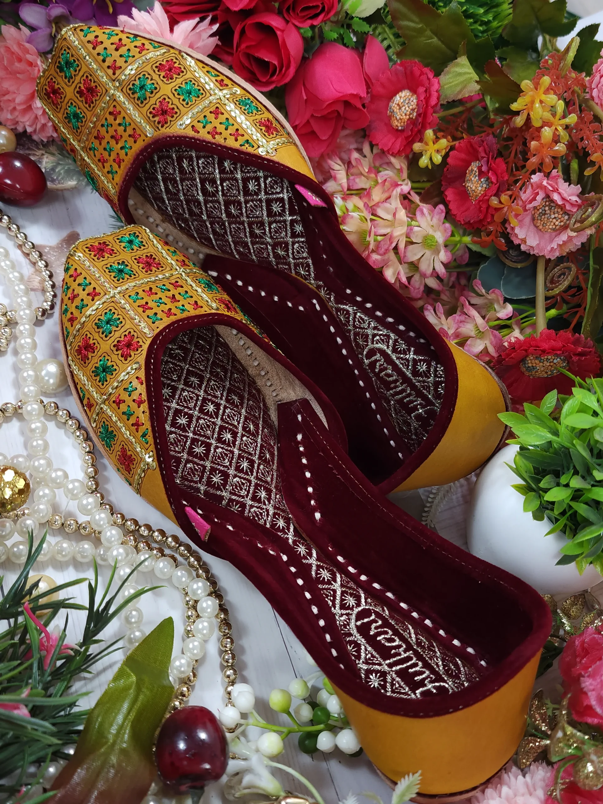 twinkle leather sequins & zarri handwork embroidered yellow multicolor semi casual yellow multicolor twinkle leather sequins & zarri handwork embroidered yellow multicolor semi casual yellow multicolor