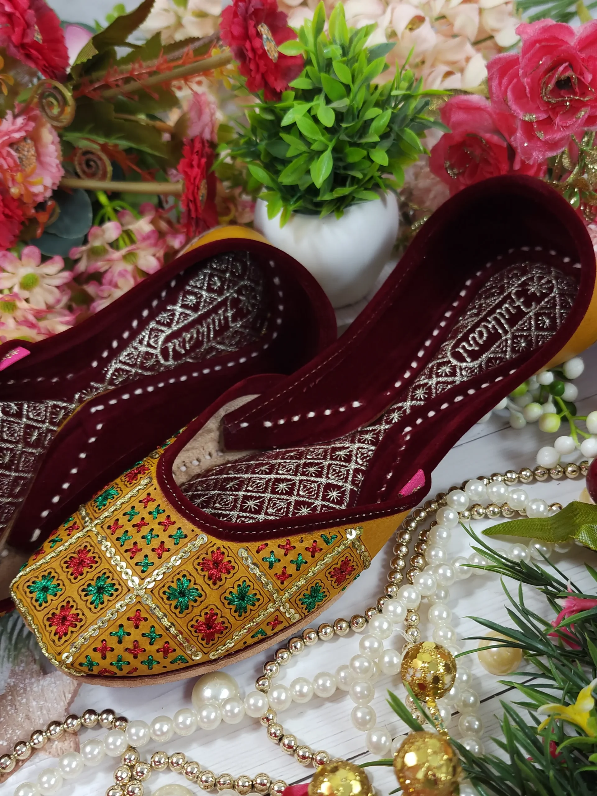 twinkle leather sequins & zarri handwork embroidered yellow multicolor semi casual yellow multicolor twinkle leather sequins & zarri handwork embroidered yellow multicolor semi casual yellow multicolor