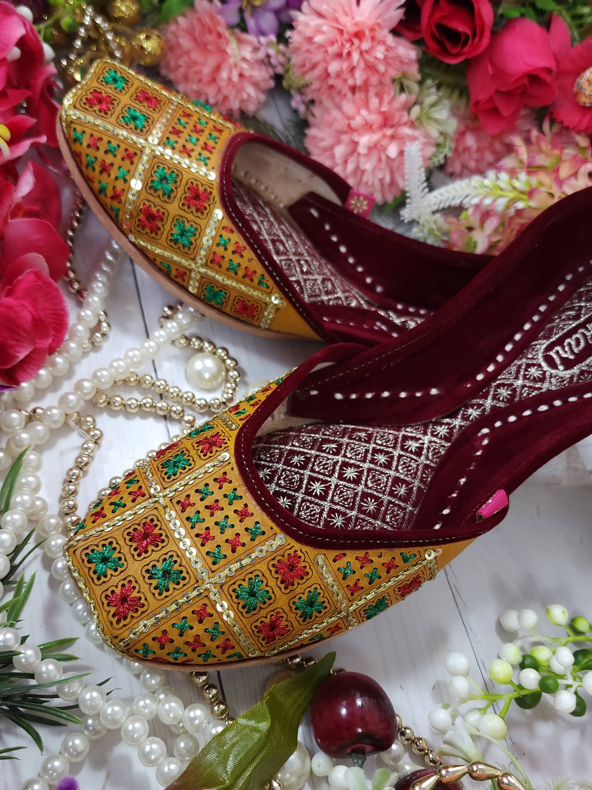 twinkle leather sequins & zarri handwork embroidered yellow multicolor semi casual yellow multicolor twinkle leather sequins & zarri handwork embroidered yellow multicolor semi casual yellow multicolor